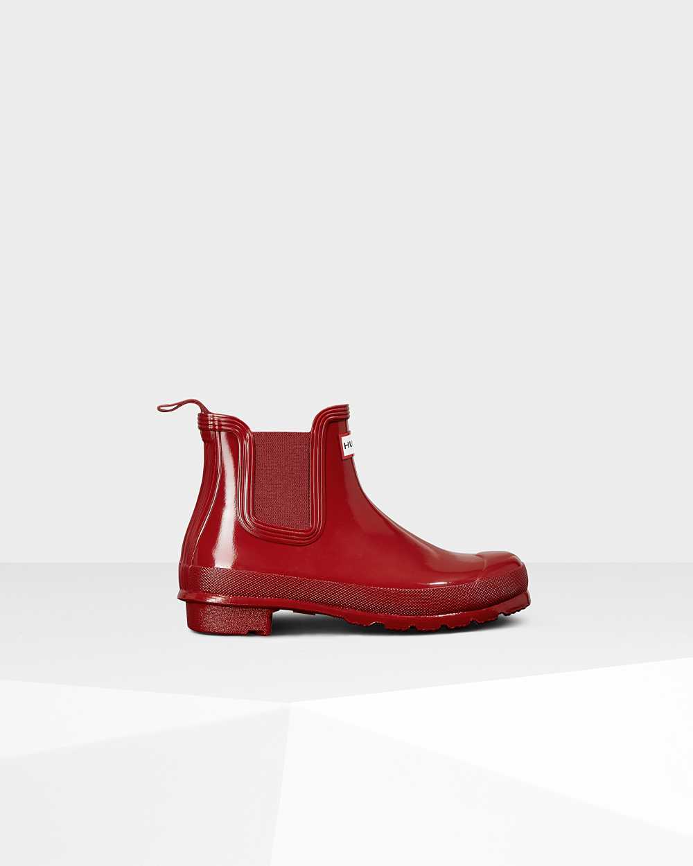 Hunter Original Gloss Women's Chelsea Boots NZ-76641C Red